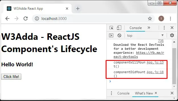 ReactJS Components Lifecycle