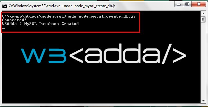 node js mysql create table