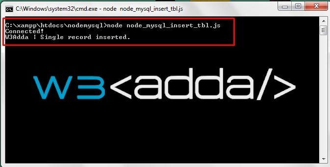 Node.js MySQL Insert Records 1