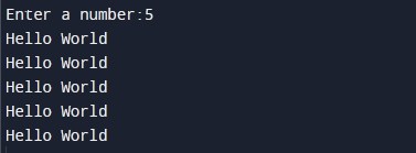 c-program-to-print-hello-world-multiple-time-using-for-loop