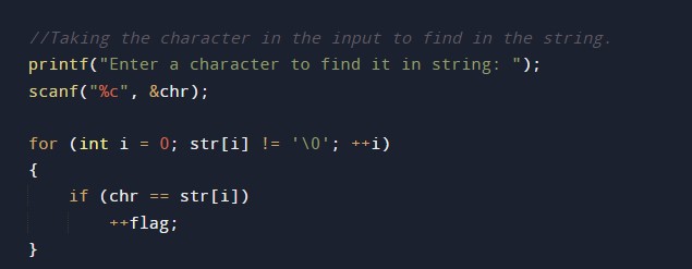 C Program To Find Characters In A String W3Adda