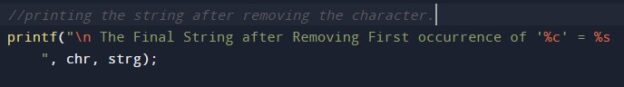 c-program-to-remove-first-occurrence-of-a-character-in-a-string-w3adda